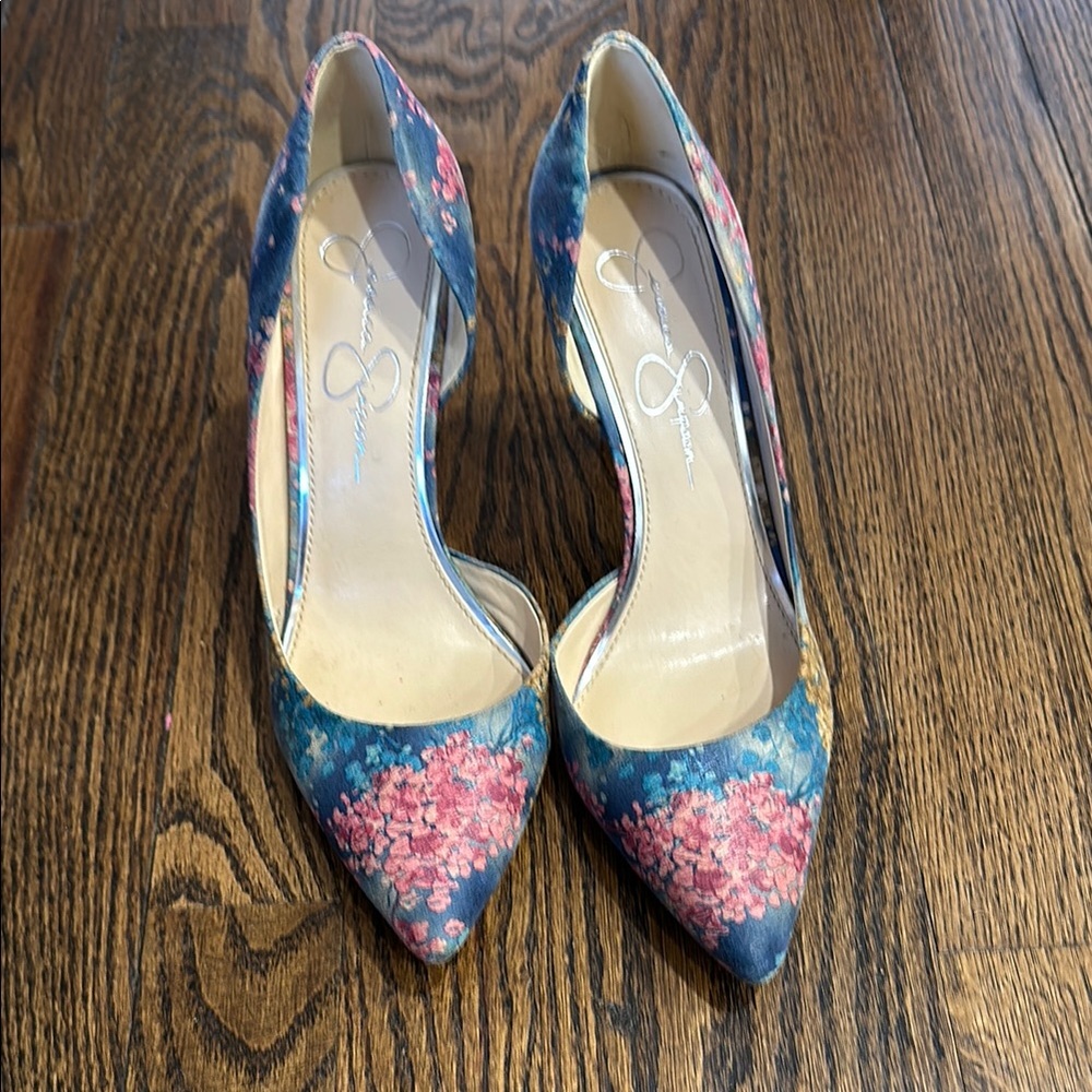 Jessica Simpson Floral Blue Pumps